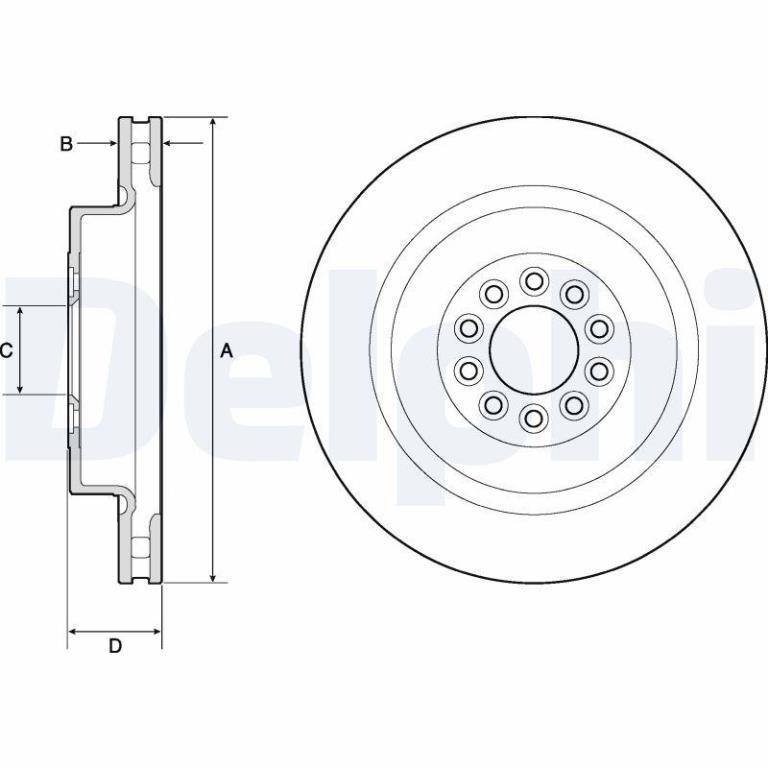 Disques de frein DELPHI BG9182C
