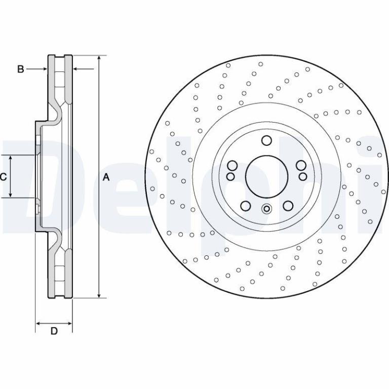Disques de frein DELPHI BG9185C
