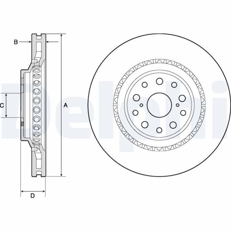 Discos de freno DELPHI ref. BG9186C