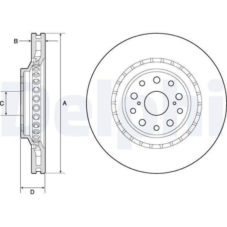Disques de frein DELPHI BG9187C