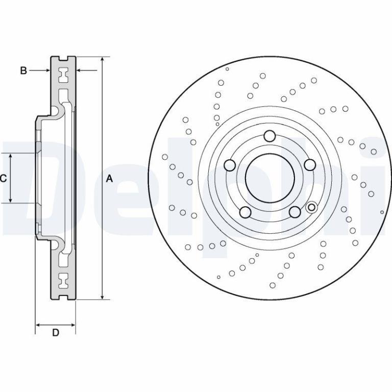 Disques de frein DELPHI BG9189C