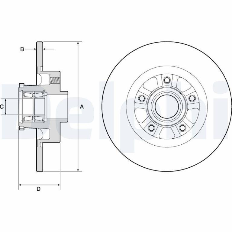 Discos de travão DELPHI ref. BG9190RSC