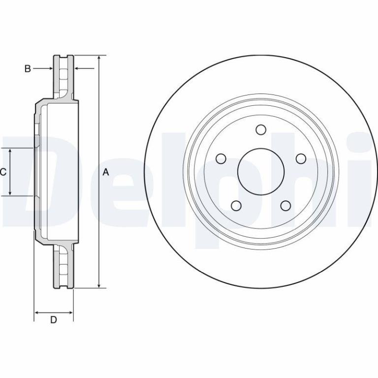 Disques de frein DELPHI BG9214C