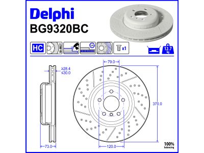 Disques de frein DELPHI BG9320BC