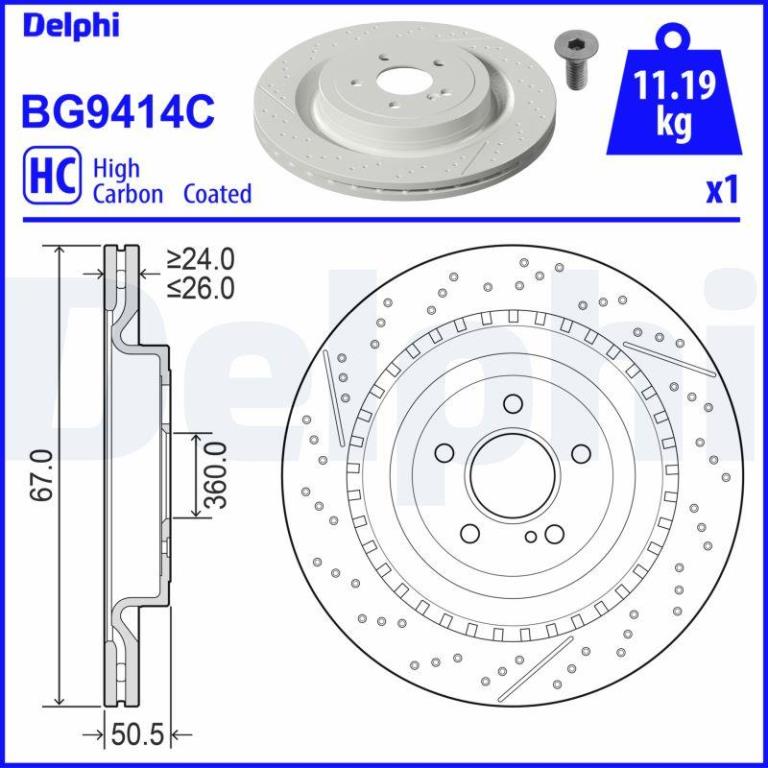 Disques de frein DELPHI BG9414C