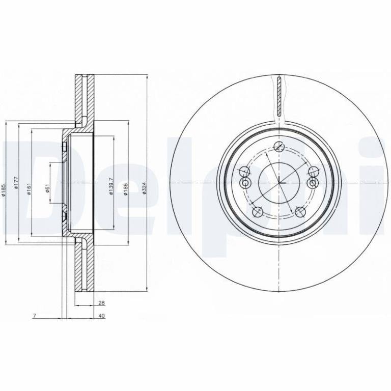 Disques de frein DELPHI ref. BG9687