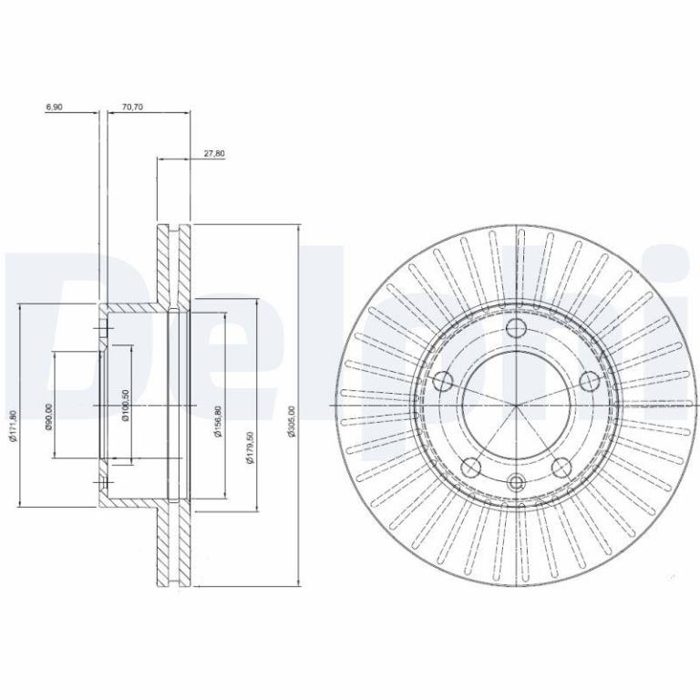 Disques de frein DELPHI ref. BG9692