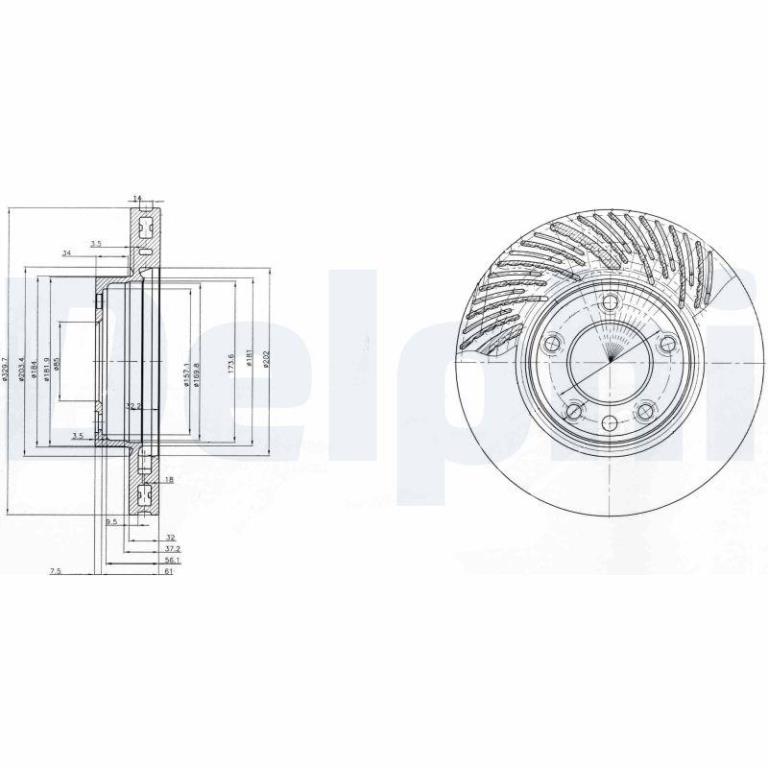 Disque de frein avant gauche DELPHI BG9773