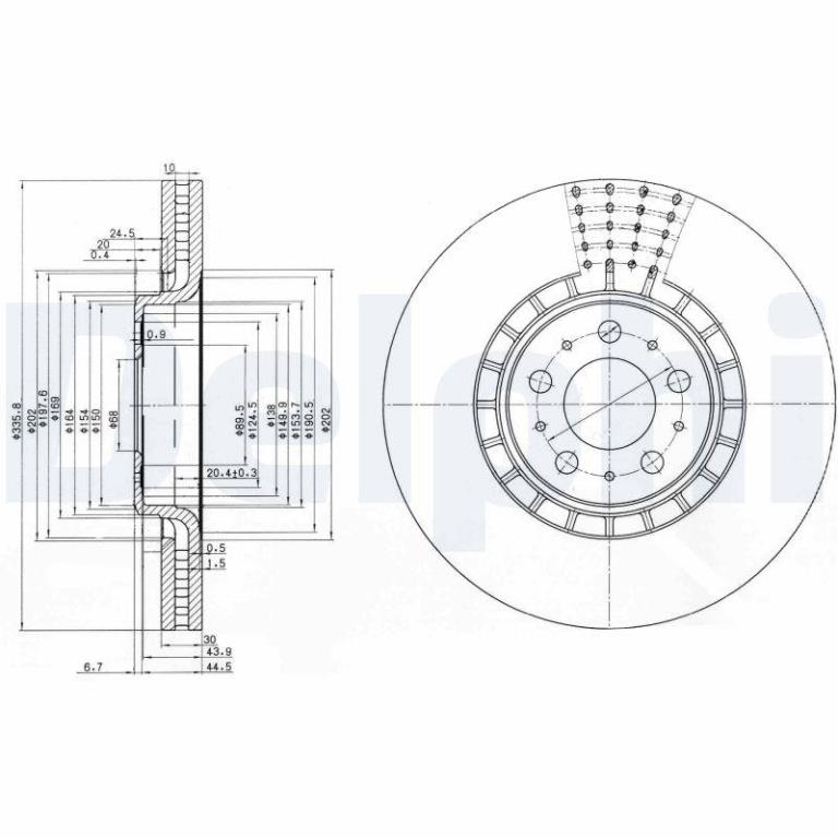 Disques de frein DELPHI BG9783C