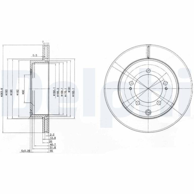 Disques de frein DELPHI BG9849