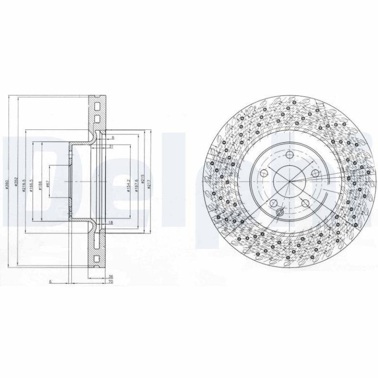 Disques de frein DELPHI BG9879