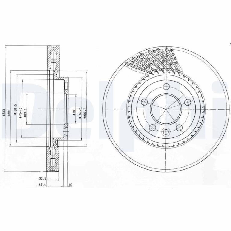 Disques de frein DELPHI ref. BG9892