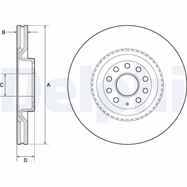Disques de frein DELPHI ref. BG9952