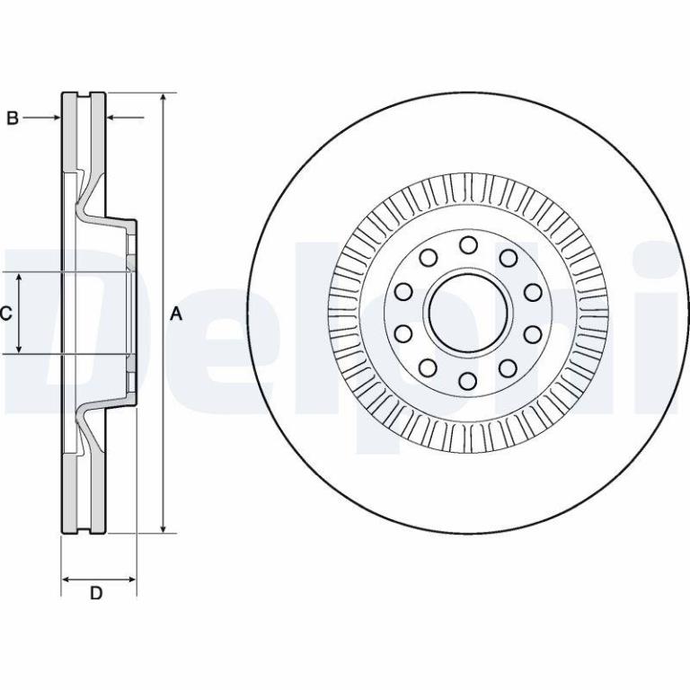 Disques de frein DELPHI ref. BG9957