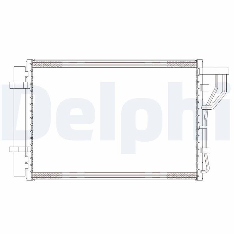 Condenseur, climatisation (Radiateur de climatisation) DELPHI ref. CF20302