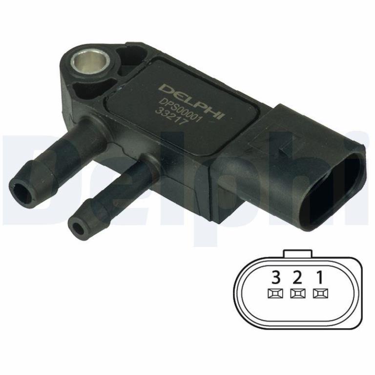 Capteur, pression des gaz échappement (Capteur de pression différentiel) DELPHI ref. DPS00001