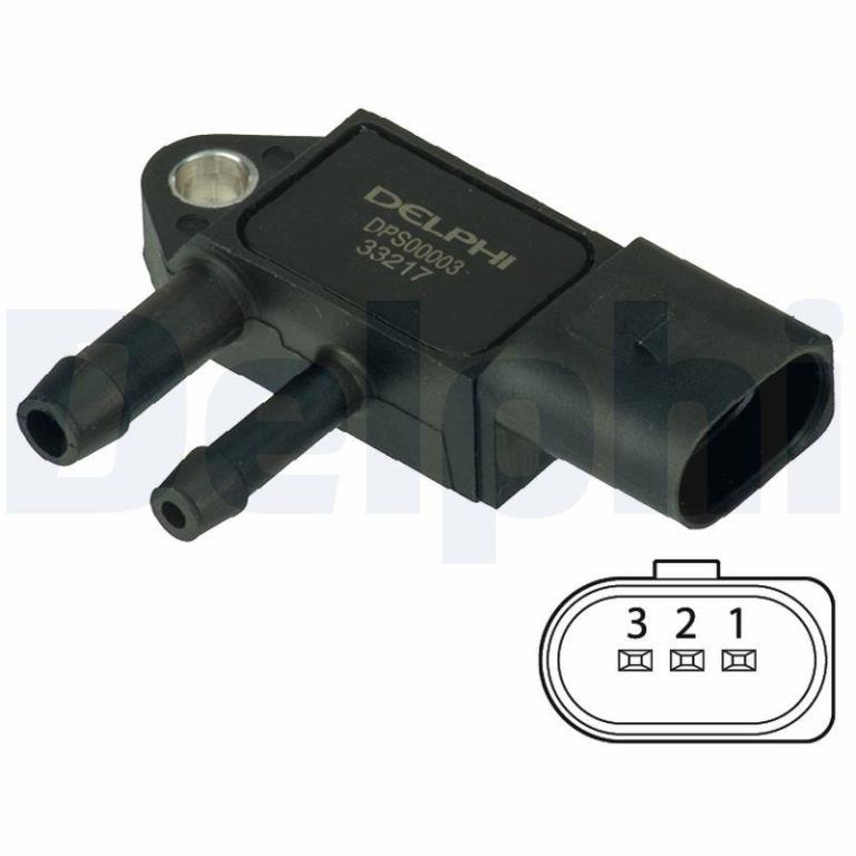 Capteur, pression des gaz échappement (Capteur de pression différentiel) DELPHI DPS00003