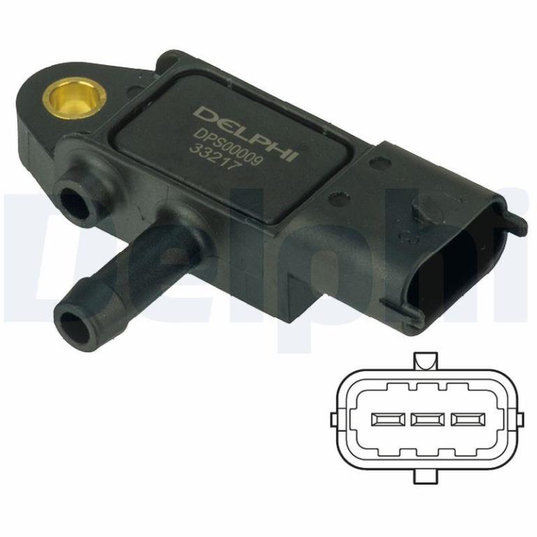 Capteur, pression des gaz échappement (Capteur de pression différentiel) DELPHI ref. DPS00009