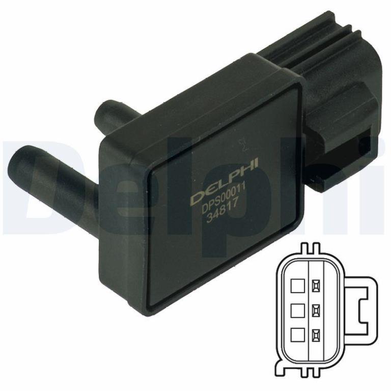 Capteur, pression des gaz échappement (Capteur de pression différentiel) DELPHI ref. DPS00011