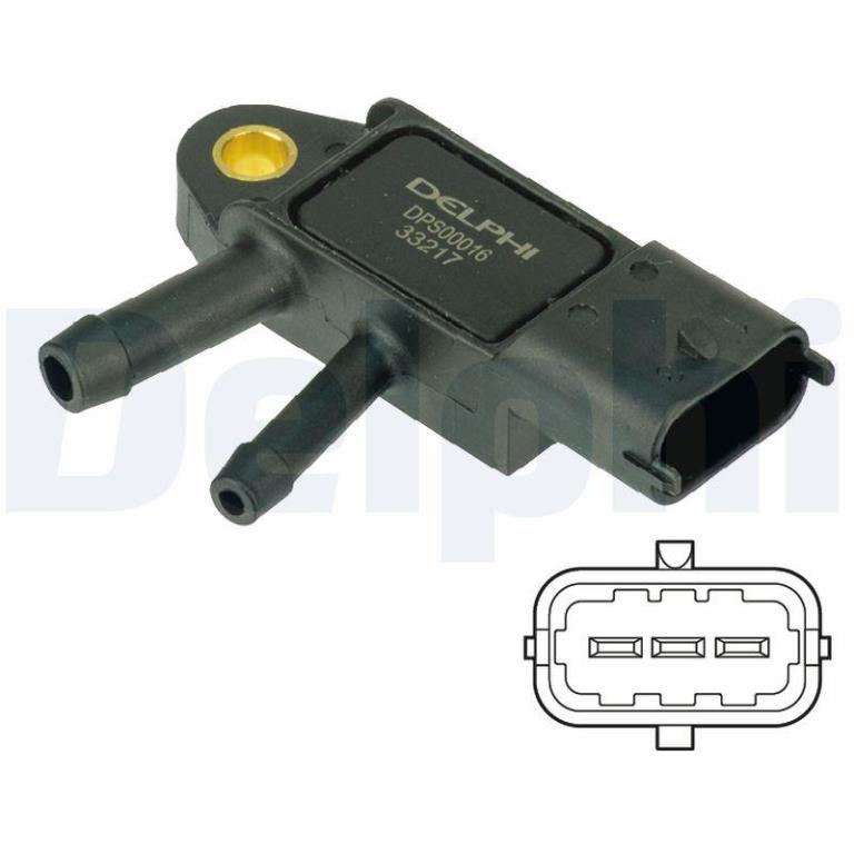 Capteur, pression des gaz échappement (Capteur de pression différentiel) DELPHI ref. DPS00016