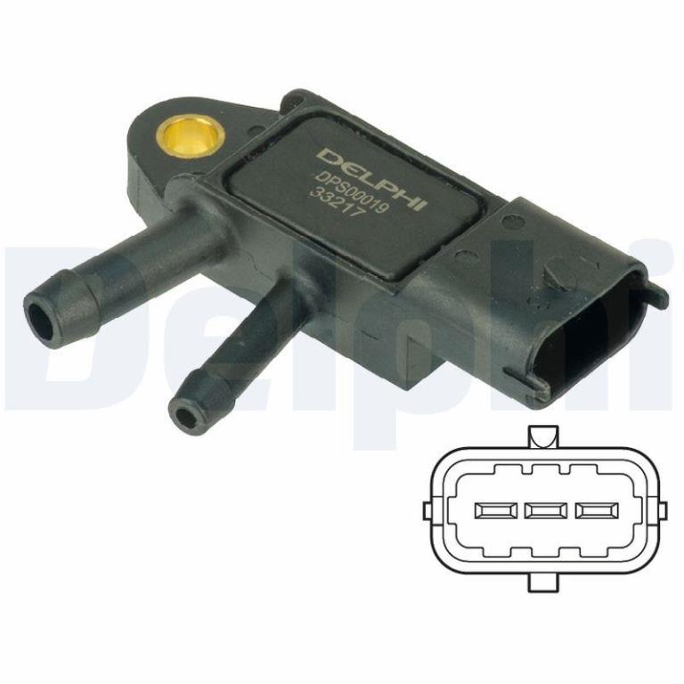 Capteur, pression des gaz échappement (Capteur de pression différentiel) DELPHI DPS00019