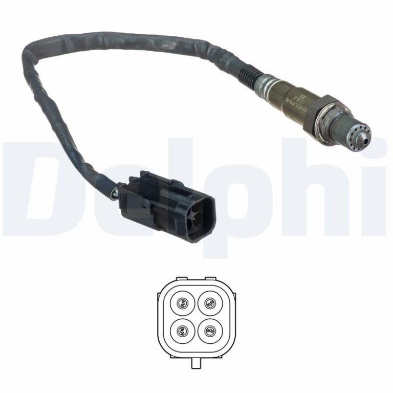 Sonde lambda (Sonde à oxygène) DELPHI ref. ES20638-12B1