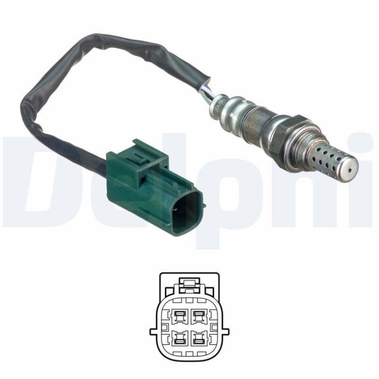 Sonde lambda (Sonde à oxygène) DELPHI ref. ES20643-12B1
