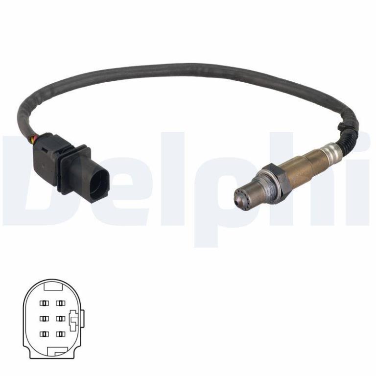 Sonde lambda (Sonde à oxygène) DELPHI ref. ES21118-12B1