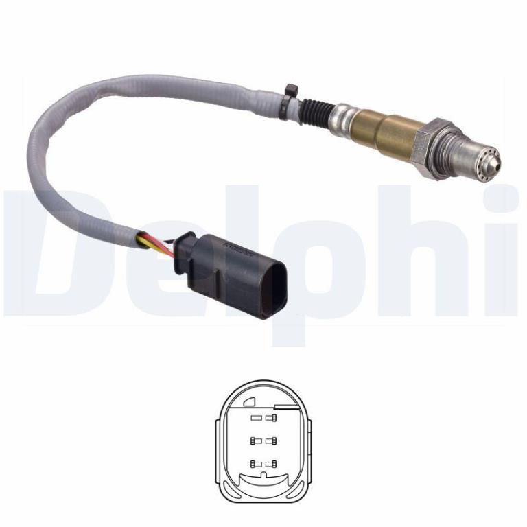 Sonde lambda (Sonde à oxygène) DELPHI ref. ES21133-12B1