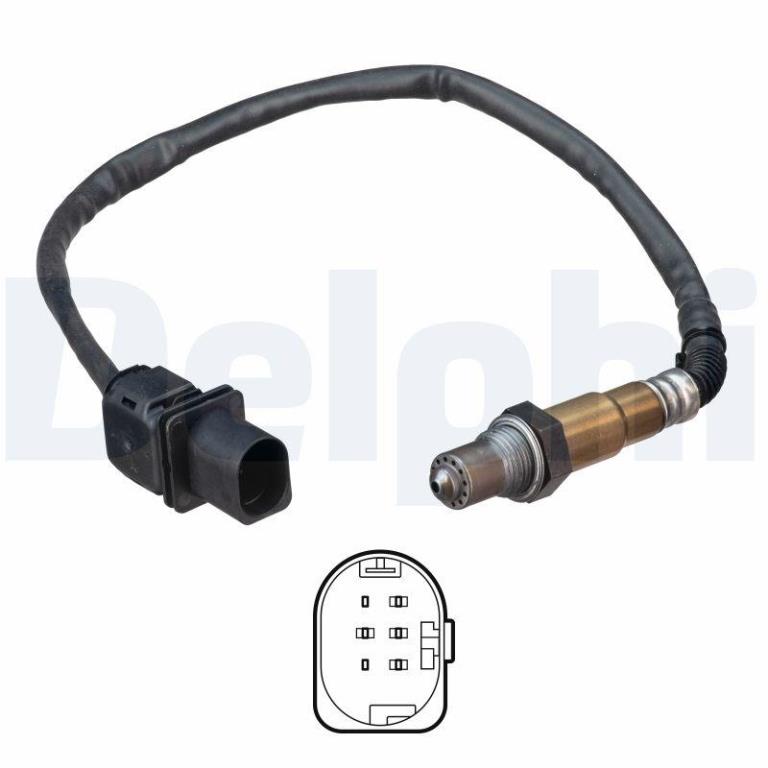 Sonde lambda (Sonde à oxygène) DELPHI ref. ES21168-12B1