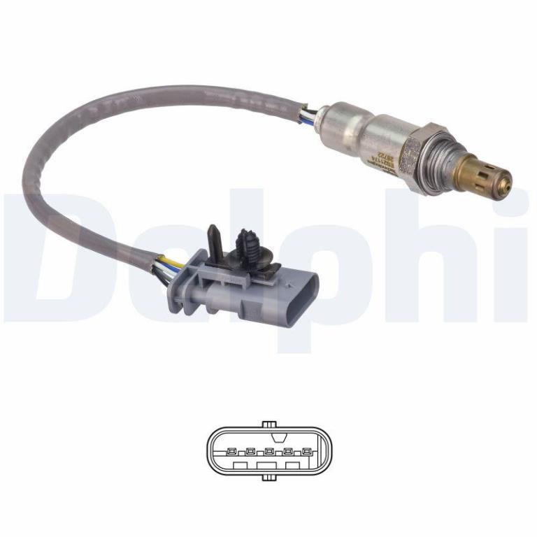 Sonde lambda (Sonde à oxygène) DELPHI ES21174-12B1