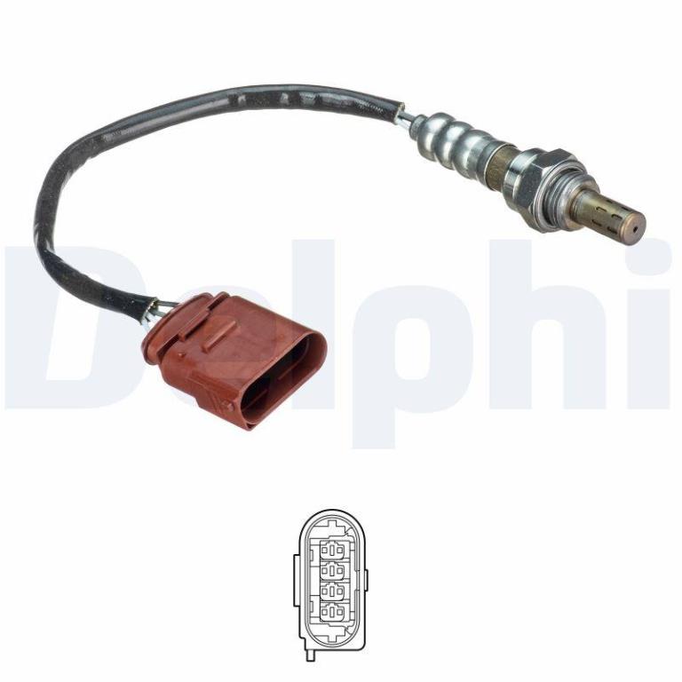 Sonde lambda (Sonde à oxygène) DELPHI ref. ES21186-12B1