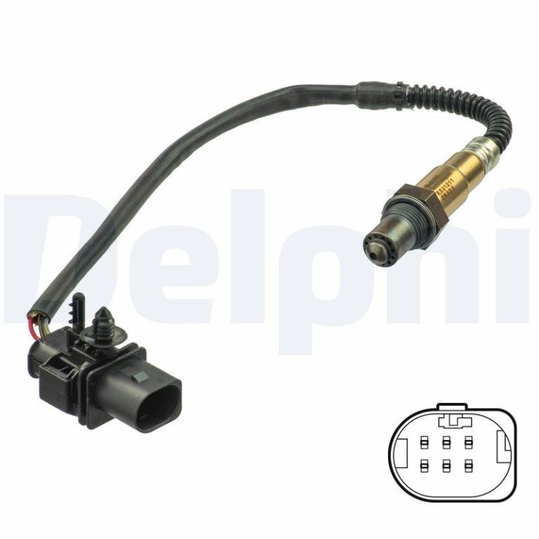 Sonde lambda (Sonde à oxygène) DELPHI ref. ES21211-12B1