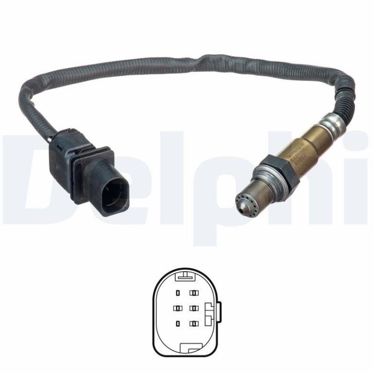 Sonde lambda (Sonde à oxygène) DELPHI ref. ES21264-12B1