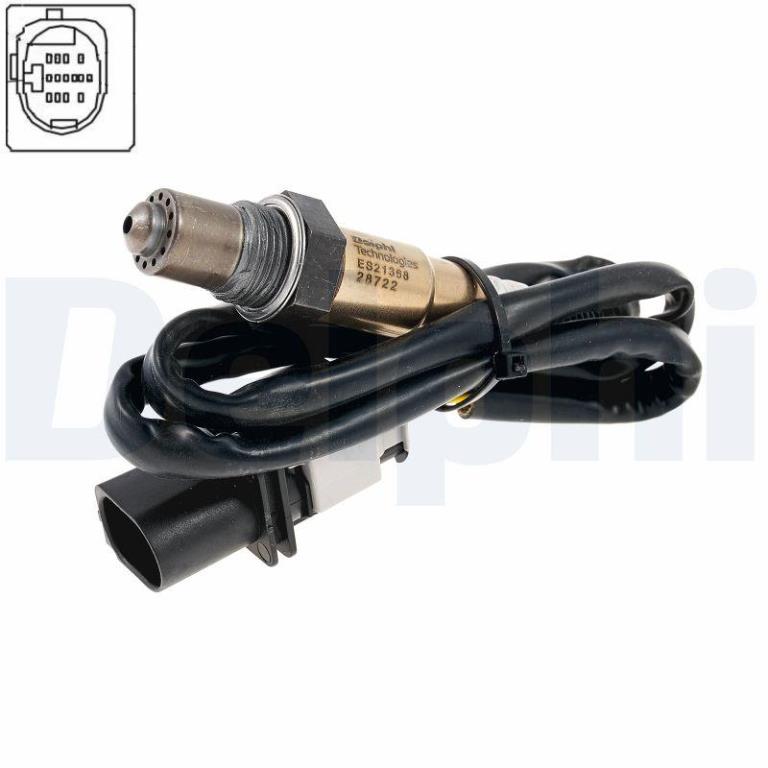 Sonde lambda (Sonde à oxygène) DELPHI ref. ES21368-12B1
