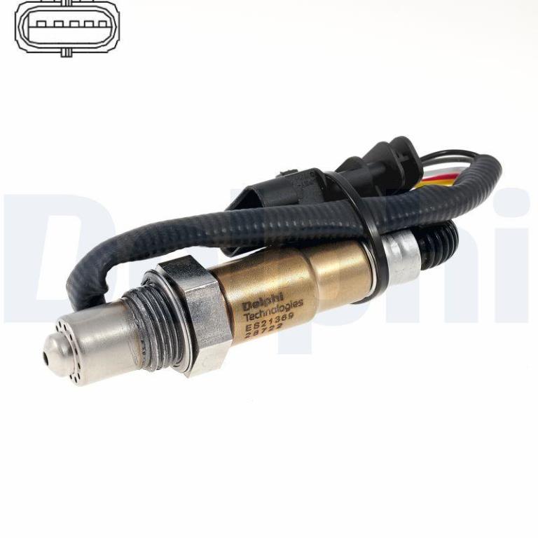 Sonde lambda (Sonde à oxygène) DELPHI ref. ES21369-12B1