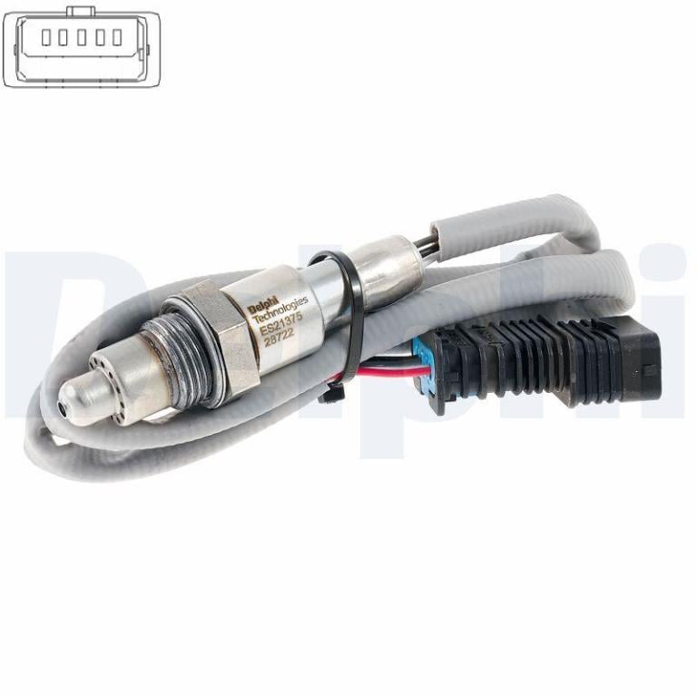 Sonde lambda (Sonde à oxygène) DELPHI ref. ES21375-12B1
