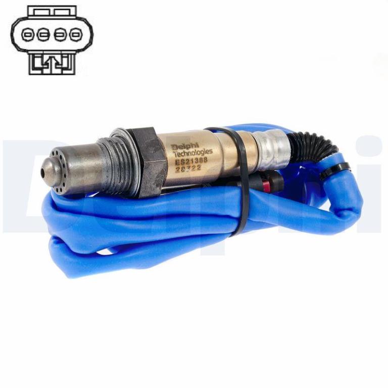 Sonde lambda (Sonde à oxygène) DELPHI ref. ES21388-12B1