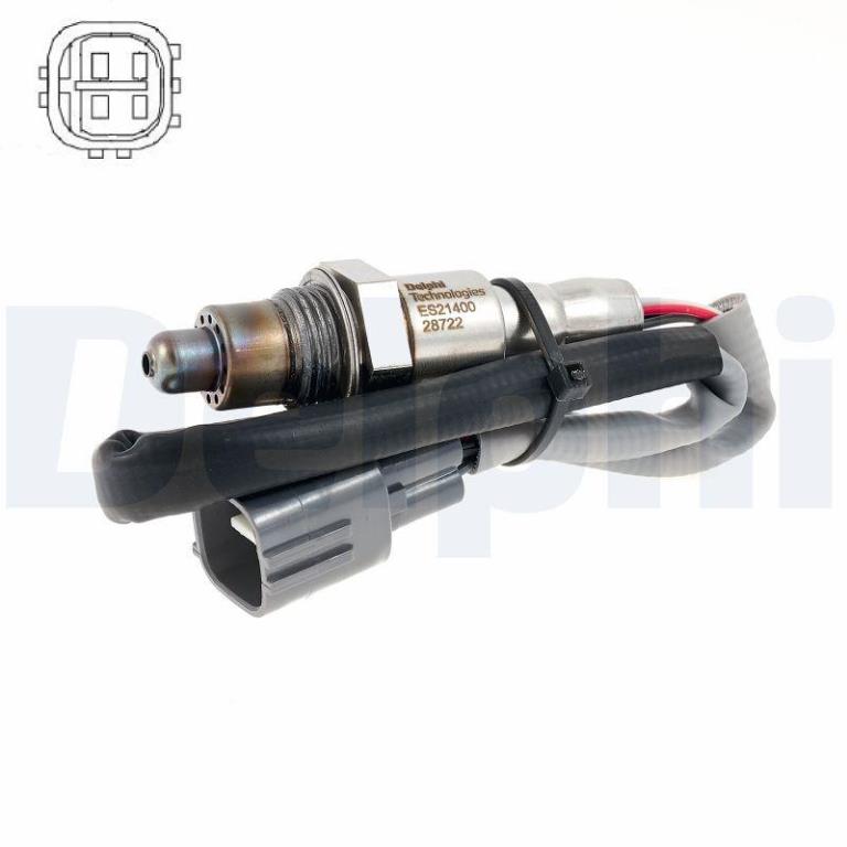 Sonde lambda (Sonde à oxygène) DELPHI ref. ES21400-12B1