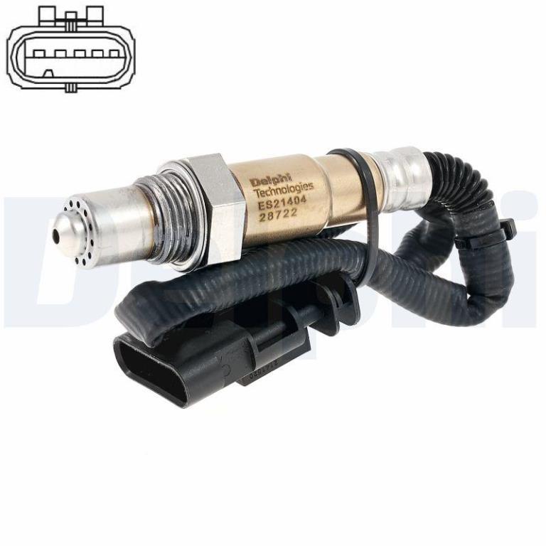 Sonde lambda (Sonde à oxygène) DELPHI ref. ES21404-12B1