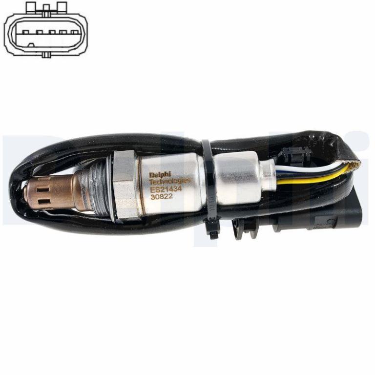 Sonde lambda (Sonde à oxygène) DELPHI ref. ES21434-12B1
