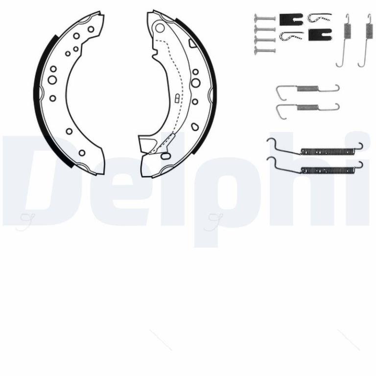 Kit de freins à tambours (Kit de frein arrière) DELPHI KP1089