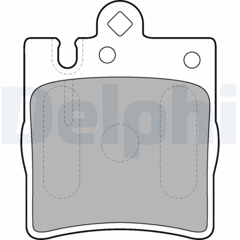 Jeu de 4 plaquettes de frein DELPHI LP1618