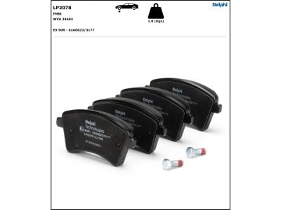 Juego de 4 pastillas de freno (Almohadilla de freno) DELPHI ref. LP2078