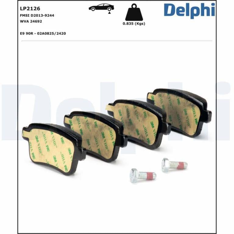 Juego de 4 pastillas de freno (Almohadilla de freno) DELPHI ref. LP2126