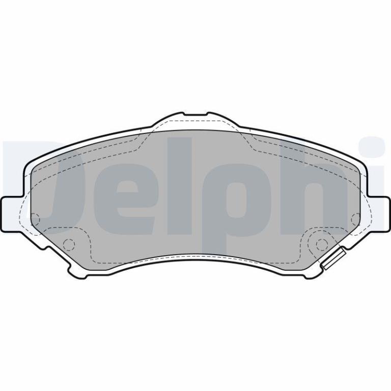 Jeu de 4 plaquettes de frein DELPHI LP2143