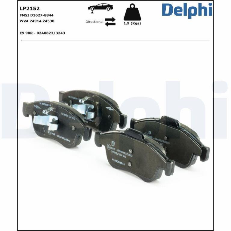 Jogo de 4 pastilhas de travão DELPHI ref. LP2152