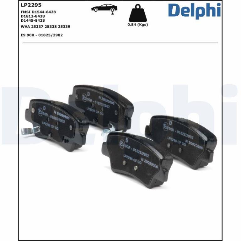 Juego de 4 pastillas de freno (Almohadilla de freno) DELPHI ref. LP2295