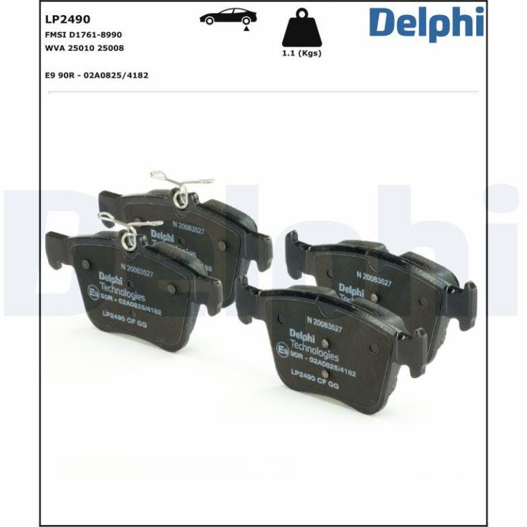 Juego de 4 pastillas de freno (Almohadilla de freno) DELPHI ref. LP2490