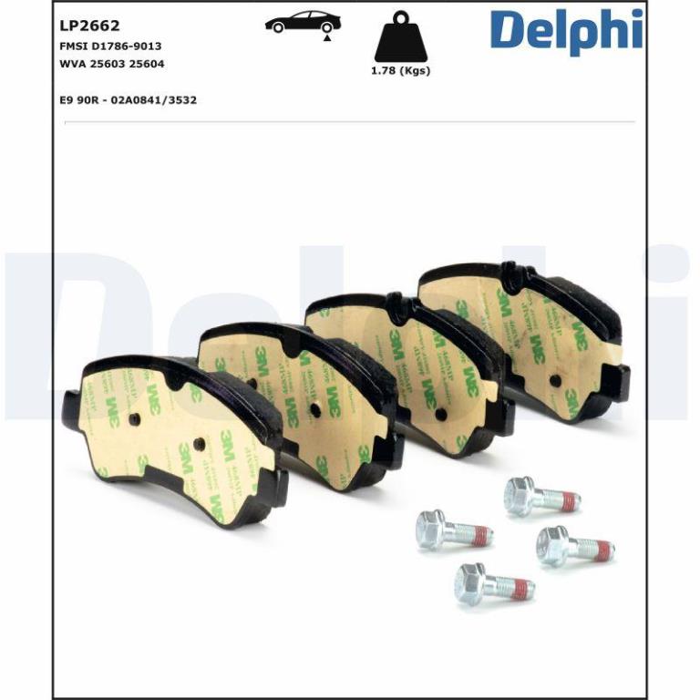 Juego de 4 pastillas de freno (Almohadilla de freno) DELPHI ref. LP2662